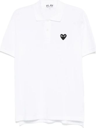 Comme Des Garçons Polo con applicazione - Bianco