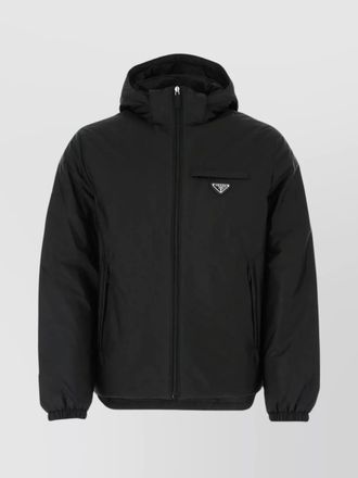 Prada detachable hood nylon down jacket