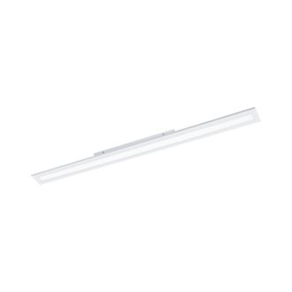 Loops Flush Ceiling Light Colour White Shade Slim White Plastic Bulb LED 30W Included