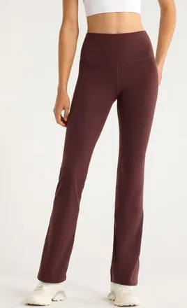 Zella Studio Luxe Bootcut Leggings in Brown Ristretto at Nordstrom, Size X-Small