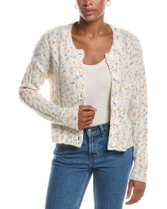 Autumn Cashmere Confetti Cable Boxy Wool & Alpaca-Blend Cardigan