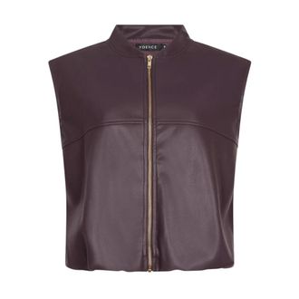 Ydence Ydence - Fs2655 Inez Gilet - Dames - Jassen - Paars - Maat: XS Poliester