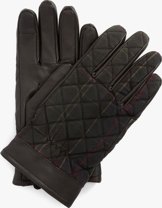 Barbour Darwen Tartan Mens Gloves Classic - Multicolour Cotton - Size Medium