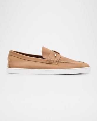 Christian Louboutin Men & apos;s Chambeliboat Nubuck Boat Shoes