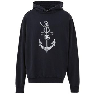 Dolce & Gabbana Blue Cotton Mens Sweatshirt