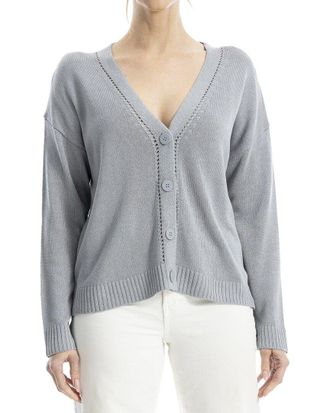 Max Studio Linen-Blend Cardigan