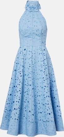Rebecca Vallance Nuvola broderie anglaise cotton midi dress