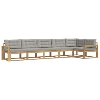 vidaXL Conjunto De Sof&aacute;s De Exterior 4 Pcs Blanco Y Gris Claro Vidaxl