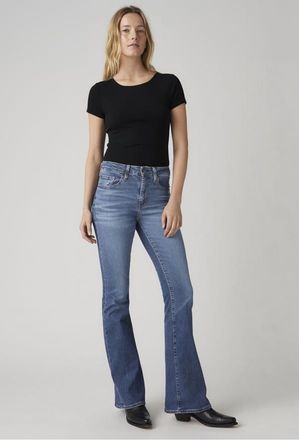 Levi's Vaqueros acampanados de tiro alto 726 - Mujer - 23X30 - Azul / Blue Wave Mid