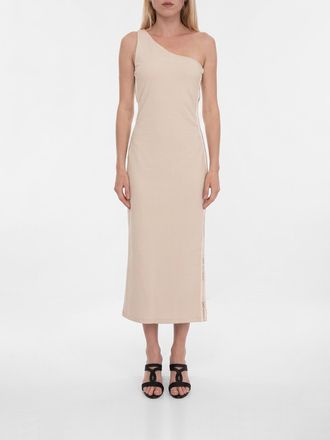 Emporio Armani Abito Midi a monospalla con bande logo