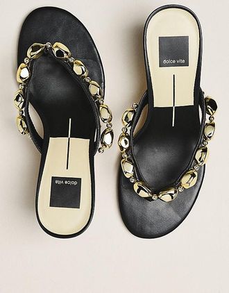 Dolce Vita Daksie Embellished Kitten Heel Sandals