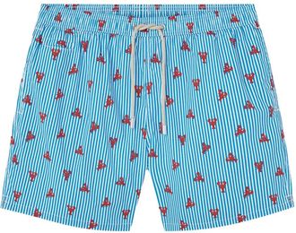 MC2 Saint Barth Costume da bagno con stampa aragosta - Blu