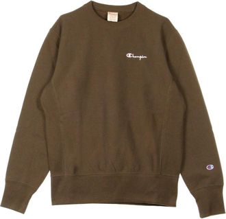 Champion Donkerrode Crewneck Sweatshirt - Heren - Sweatshirts - Rood - S - Hoodies & sweatvesten