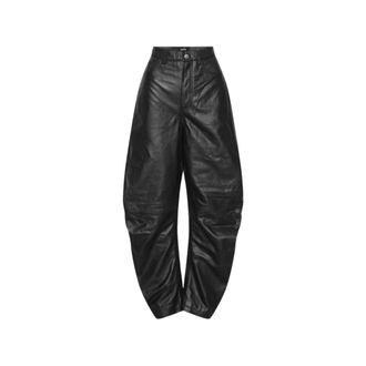 Rotate Rotate Birger Christensen, Broeken, Dames, Zwart, XS, Leer, Lederbroek