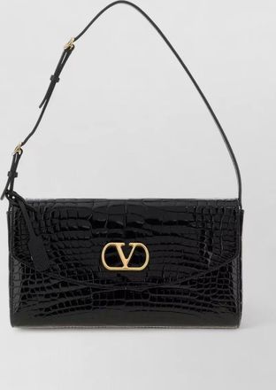 Valentino Garavani de vain alligator leather clutch bag