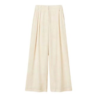 Twinset Wide Trousers, female, Beige, Size: M Palazzo Trousers