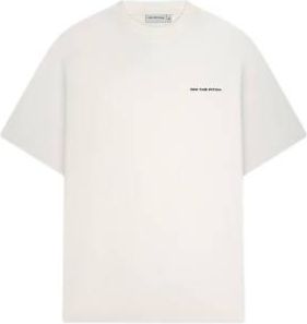 Off the Pitch loose T-shirt met backprint ecru