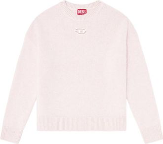 Diesel Light Pink Logo Crew Neck Sweater