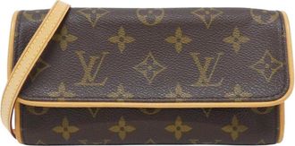 Louis Vuitton Brown Monogram Canvas Pochette Twin (Authentic Pre-Loved)
