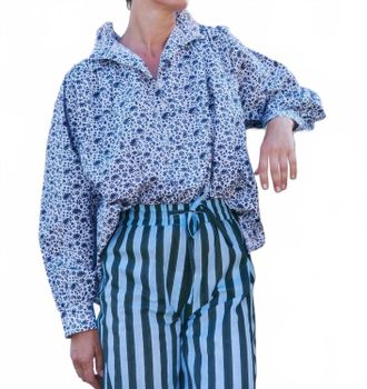 SZ Blockprints Kali Top In Ditsy Print