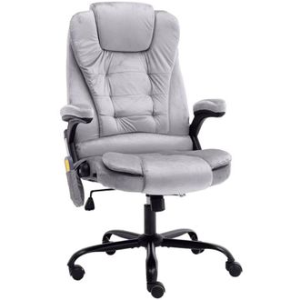 vidaXL Silla De Oficina De Terciopelo Gris Claro