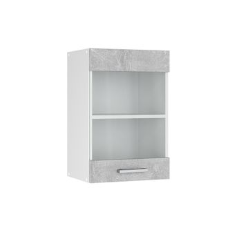 Vicco Mueble Alto Universal R-line, Hormig&oacute;n, 40 Cm Con Puerta De Cristal, Vicco