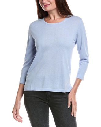 Forté Cashmere Coastal Silk & Cashmere-Blend Sweater