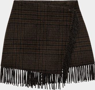 Rails Vista Plaid Wool-Blend Mini Skirt