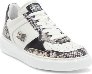 Roberto Cavalli Paneled Leather Sneaker in White at Nordstrom Rack, Size 11.5