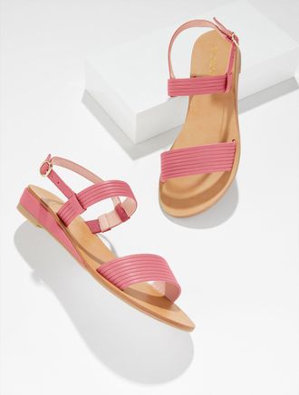 Talbots Gracelyn Nappa Wedge Sandals - Mauve Glow - 10 1/2 M Talbots