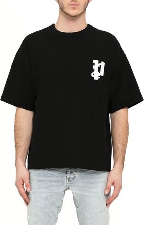 Purple Heavyweight Textured Jersey Graphic T-Shirt in Black at Nordstrom, Size Xx-Large