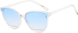 Generic Womens Large Frame Outdoor Sunglasses Mens Driving Commuter Sun Glasses(Blue)