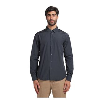 Barena Slim Fit Popeline Overhemd Lichtgewicht - Heren - Casual Overhemden - Blauw - S - Katoen - Overhemden