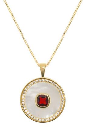 Freya Rose Ruby Mother Of Pearl Necklace at Nordstrom, Size 9.25