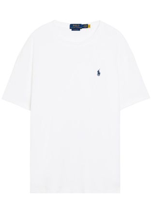 Polo Ralph Lauren Logo-embroidered Terry T-shirt - White - XL