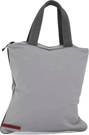 Prada Pre-owned Vintage Tote Bag - Dames - Vintage Shopper - Grijs - ONE Size - Nylon - Vintage