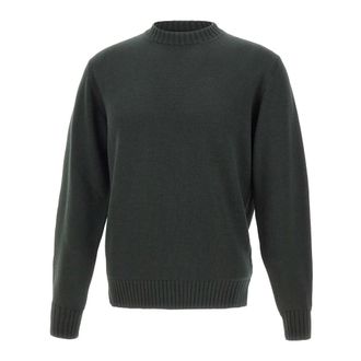 FILIPPO DE LAURENTIIS Round-neck Knitwear, male, Green, Size: 3XL Crew Neck Sweater