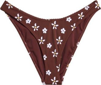 PacSun Cas Daisy Print Bikini Bottoms in Floral at Nordstrom, Size X-Small
