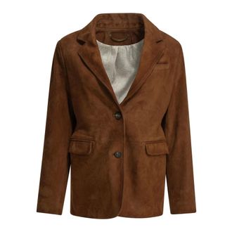Golden Goose Robyn Suede Blazer - Dames - Jassen - Bruin - Maat: L Su&egrave;de