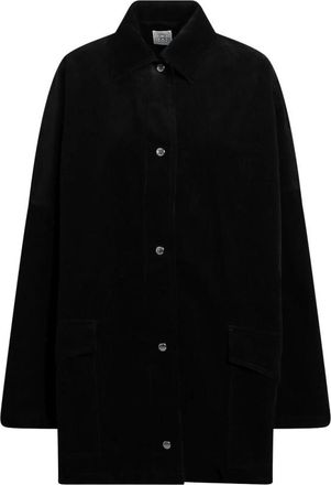 Toteme Cord Overshirt Jacket - Dames - Mantel - Zwart - S - Katoen - Jassen