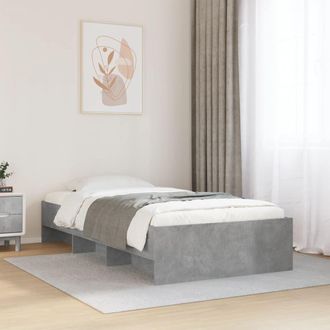Berkfield Home Bed Frame without Mattress Concrete Grey 90x190cm Engineered Wood | Size: 90x190 cm