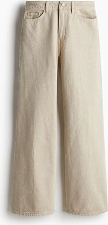 H&M Wide Ultra High Jeans - Beige