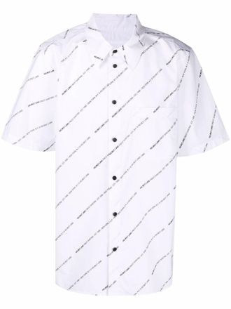 Helmut Lang logo-print cotton shirt - men - Cotton - M - White