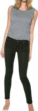 7 For All Mankind Ankle Skinny Jeans In Bottle Green