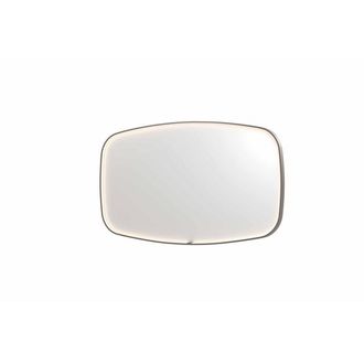 Bernacchini SP31 spiegel - 140x4x80cm contour in stalen kader incl dir LED - verwarming - color changing - dimbaar en schakelaar - geborsteld RVS