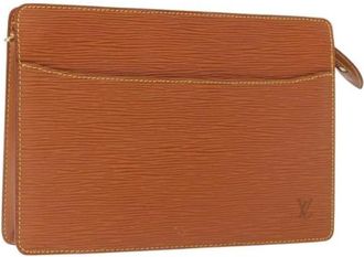 Louis Vuitton Pre-owned Clutch - Dames - Vintage Clutch - Bruin - ONE Size - Leer - Vintage