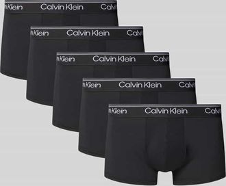 Calvin Klein Underwear Trunks mit elastischem Logo-Bund im 5er-Pack in Black, Größe XL