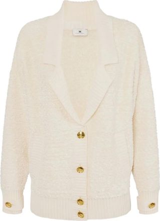 Elisabetta Franchi Vest met knopen - Beige