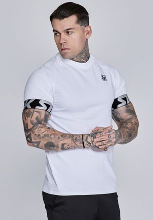 Siksilk Camiseta para Hombres Blanca Tech XL