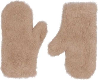 Max Mara Beige Mxaombrato4 Gloves